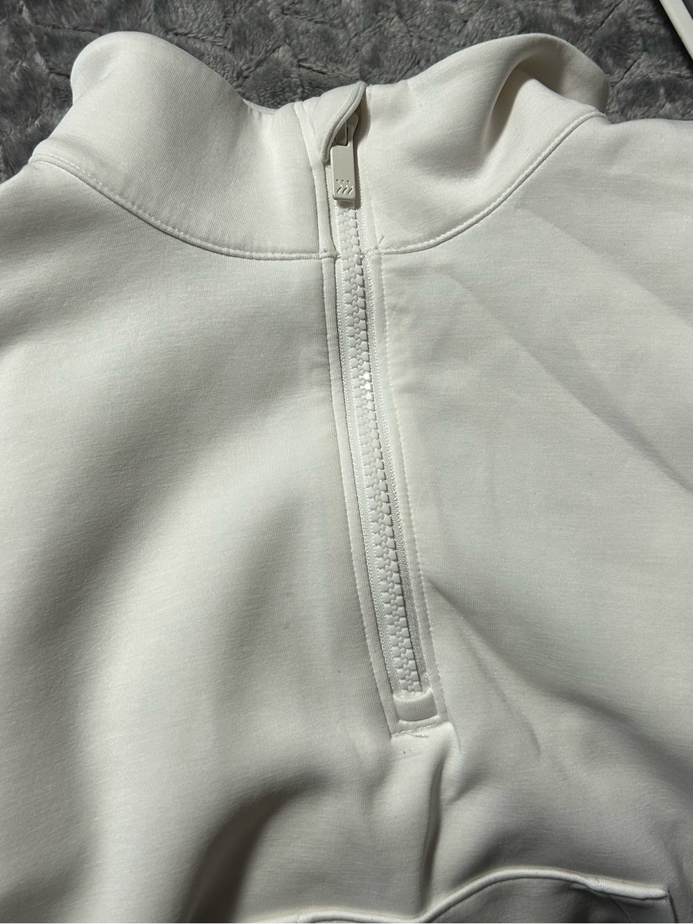 all in motion Cream Quarter-Zip Pullover - Picture 4 of 5